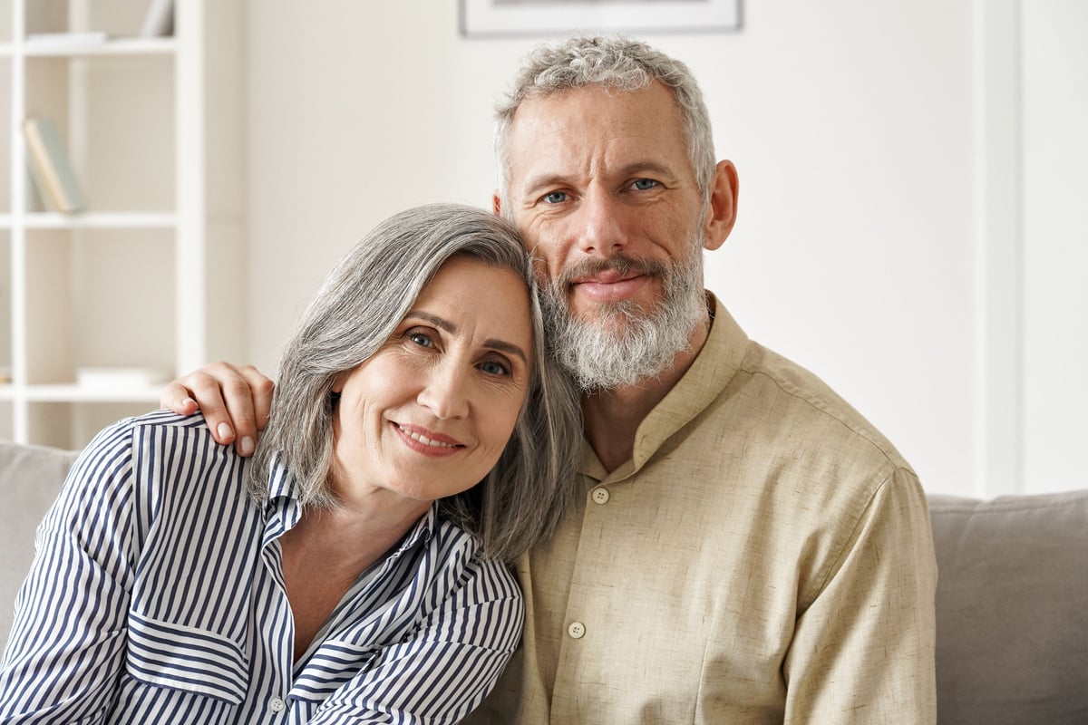 Senior Couple in Living Room 